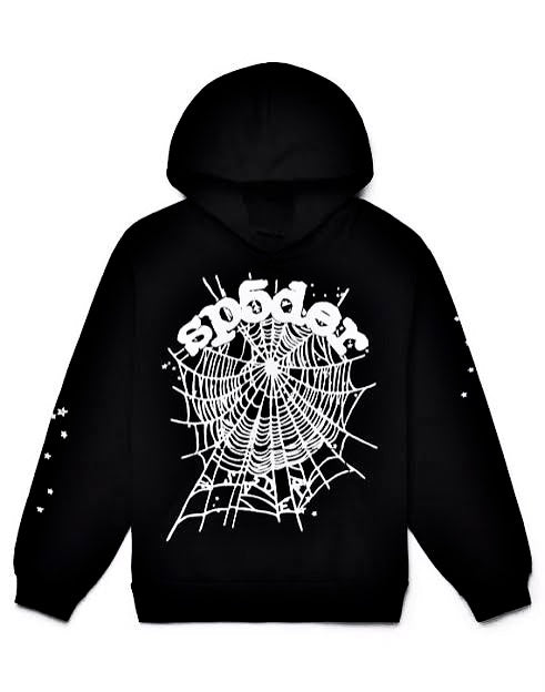 1-1 Black and White Spider Hoodie